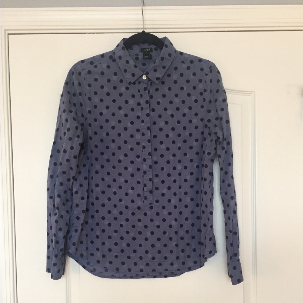 J. Crew polka dot boy fit button down